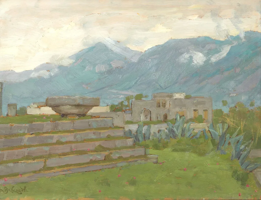 Hercules temple Pompeii, by Apollinary Vasnetsov, oil, 1900