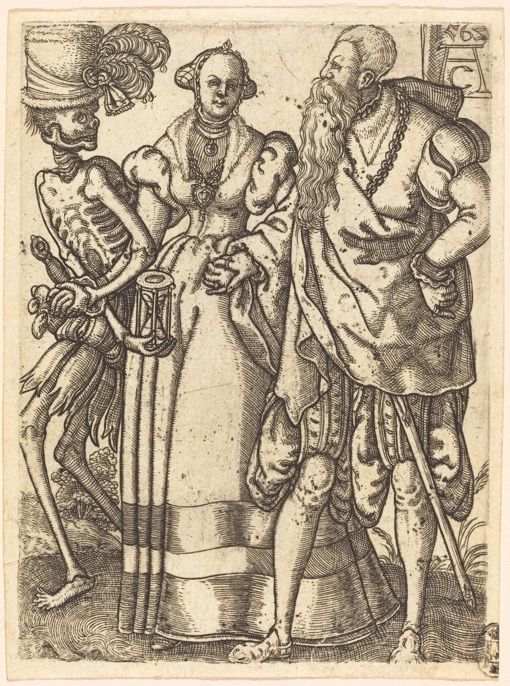 Dance of Death VI, by Allaert Claesz, ink