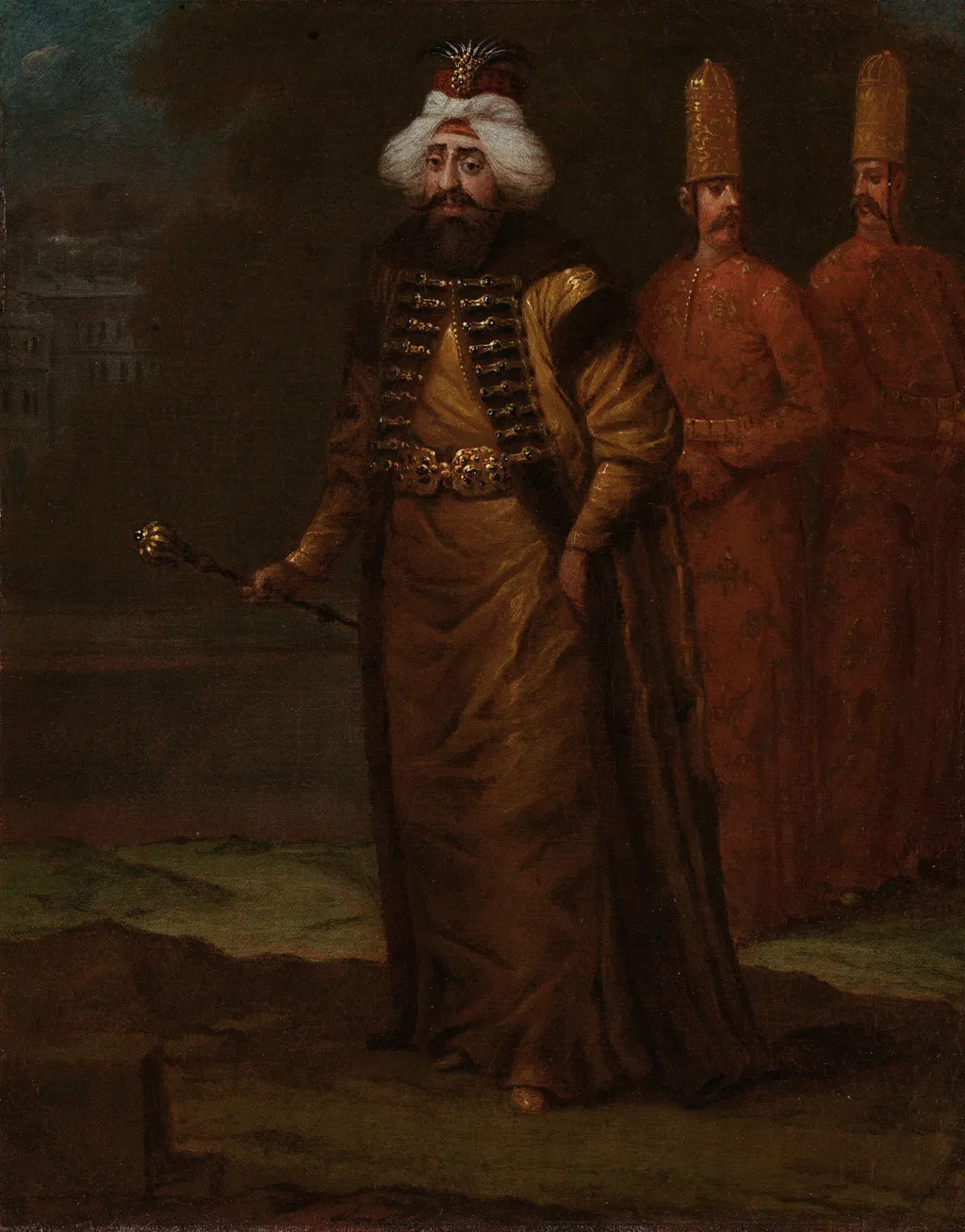 Sultan Ahmed III, by Jean Baptiste Vanmour, oil, 1728