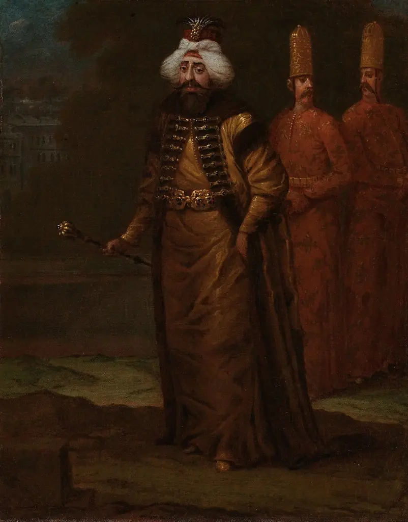 Sultan Ahmed III, by Jean Baptiste Vanmour, oil, 1728