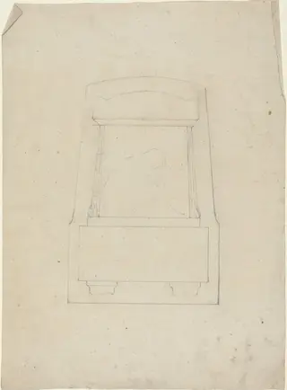 Design for a Monument, by John Flaxman, graphite, 1790