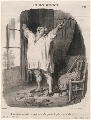 Trois heures du matin..., by Honoré Daumier, ink, 1847