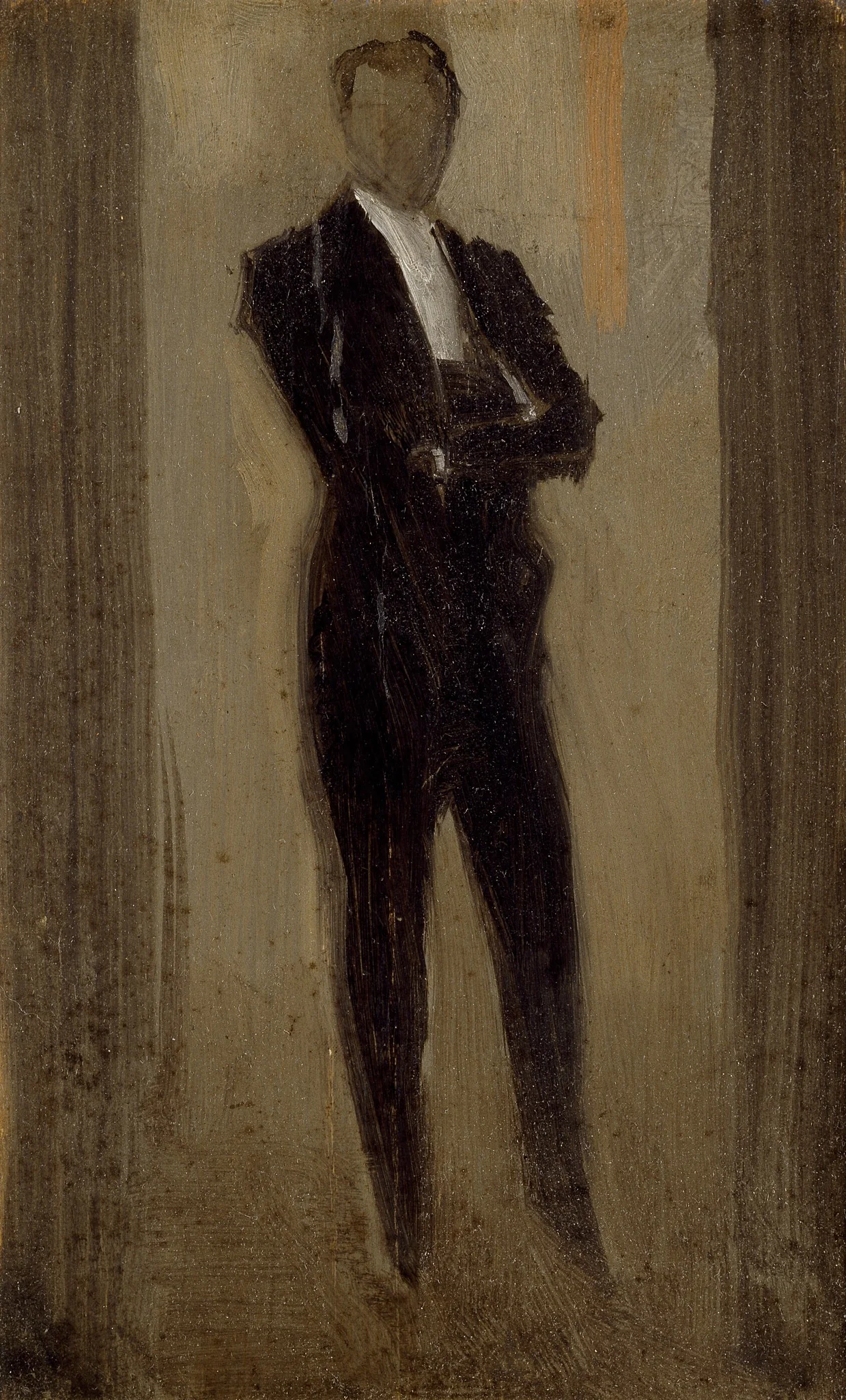 Portrait of a Man in Evening Dress, detail