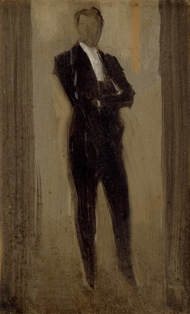 Portrait of a Man in Evening Dress, by James McNeill Whistler, oil, 1890