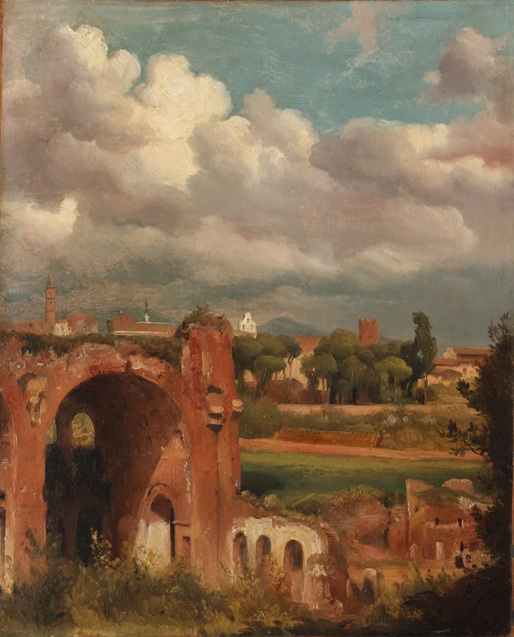 View of the Basilica of Constantine from the Palatine, Rome, by Jean-Charles-Joseph Rémond, unspecified, 1822