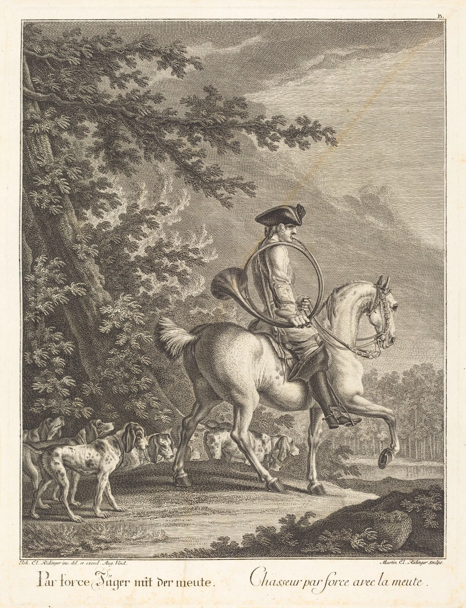 Huntsman with a Pack of Hounds, detail