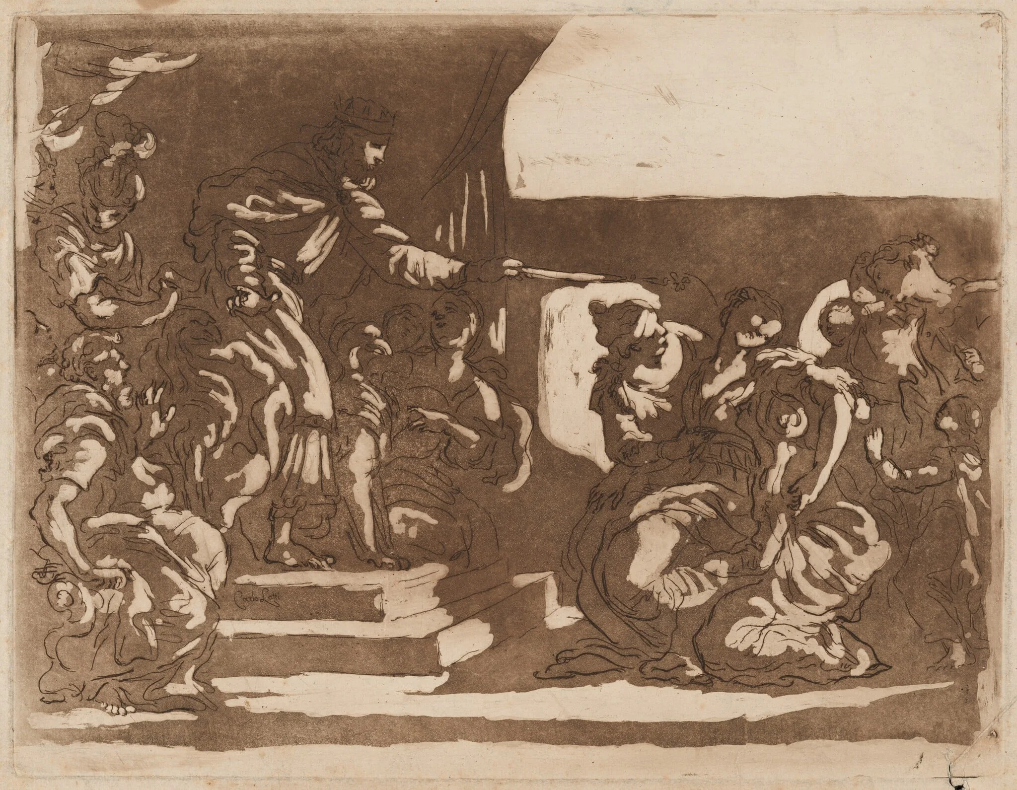 Esther before Ahasuerus, detail