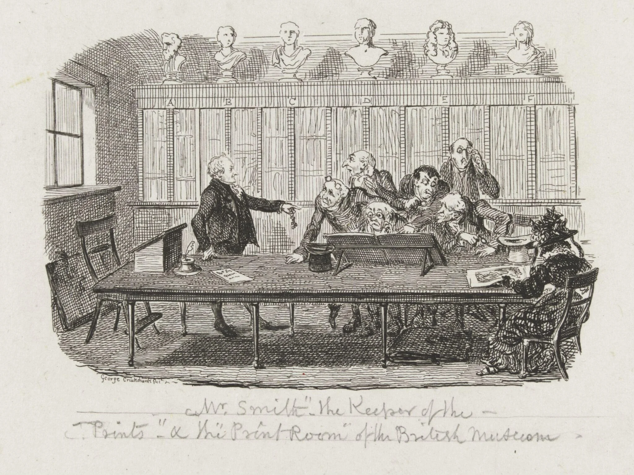 Mr Smith - "The Keeper of the Prints" & the "Print Room" of the British Museum, detail
