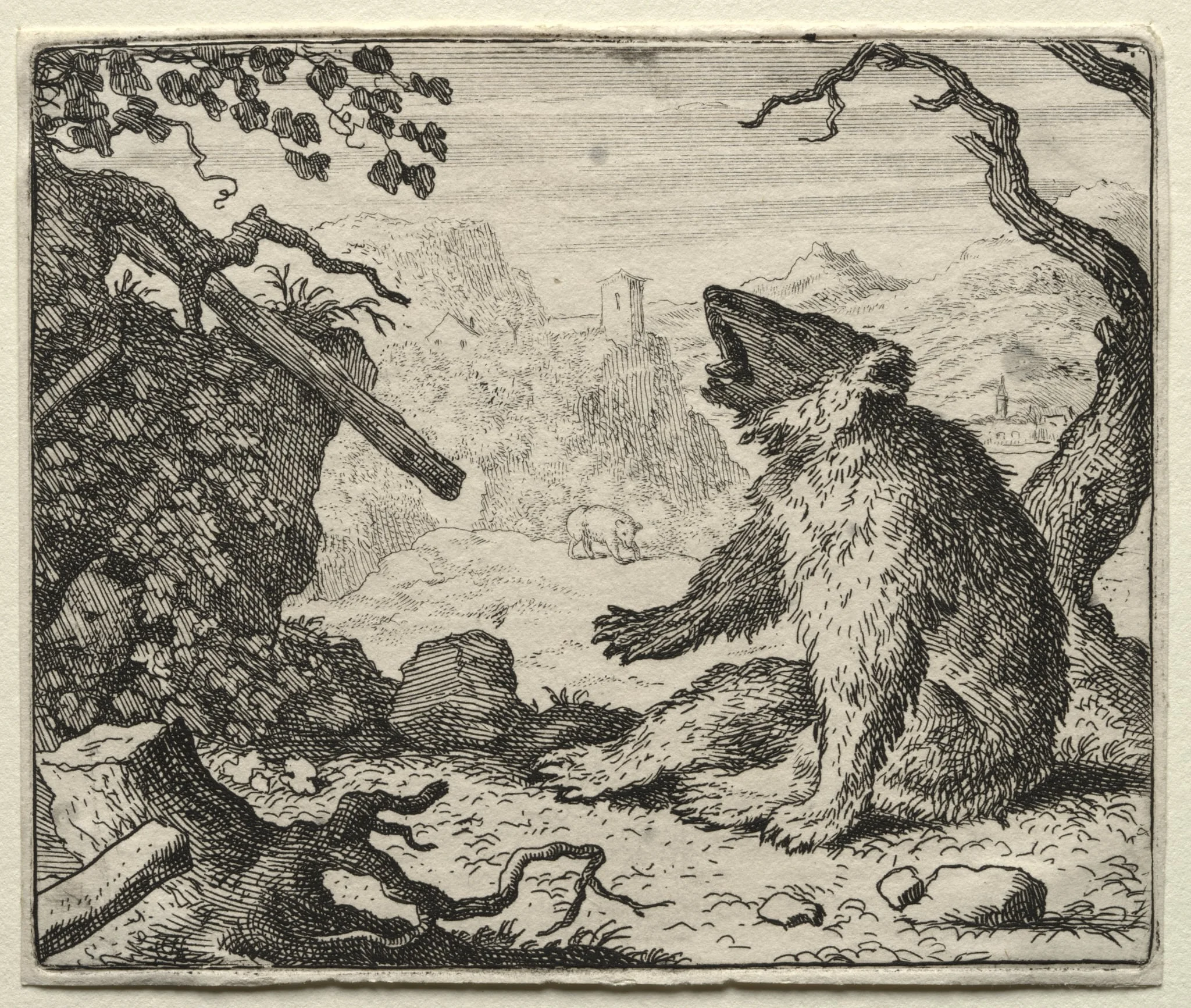 Reynard the Fox: The Bear Calls Reynard to Court, detail