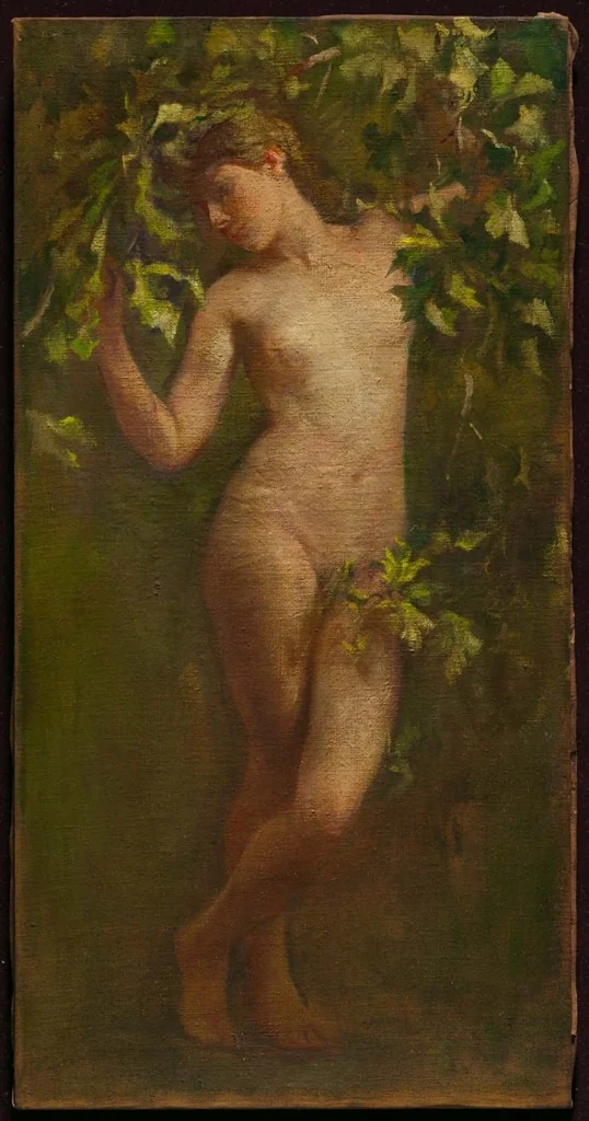 Woman Bending Down Branch (Study for Cornelius Vanderbilt II, House, New York), detail