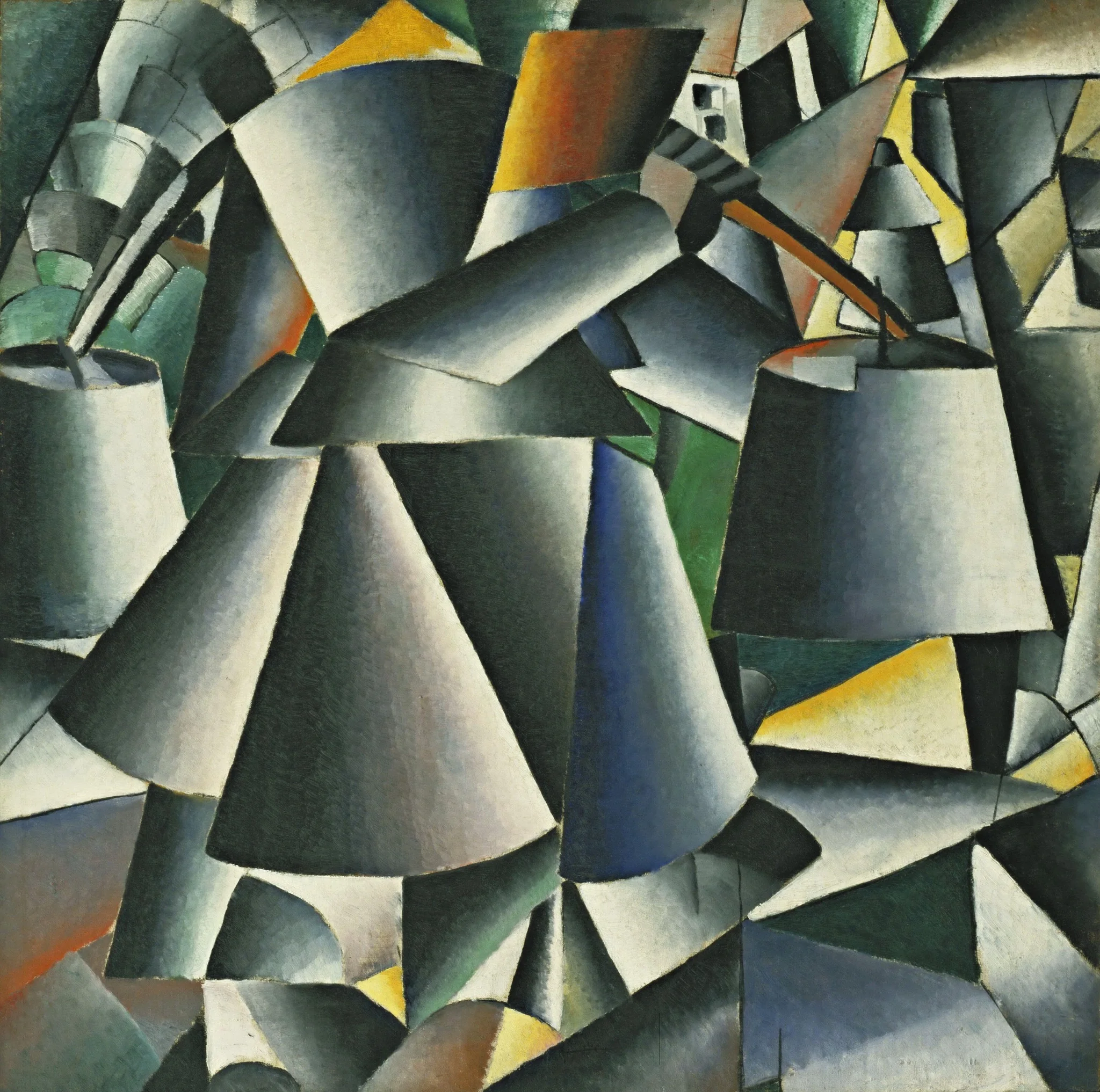 Woman with Pails: Dynamic Arrangement, detail