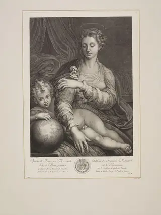 La Madonna della Rosa, by Johann Christoph Teucher, 1750