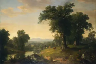 A Pastoral Scene, by Asher Brown Durand, oil, 1858