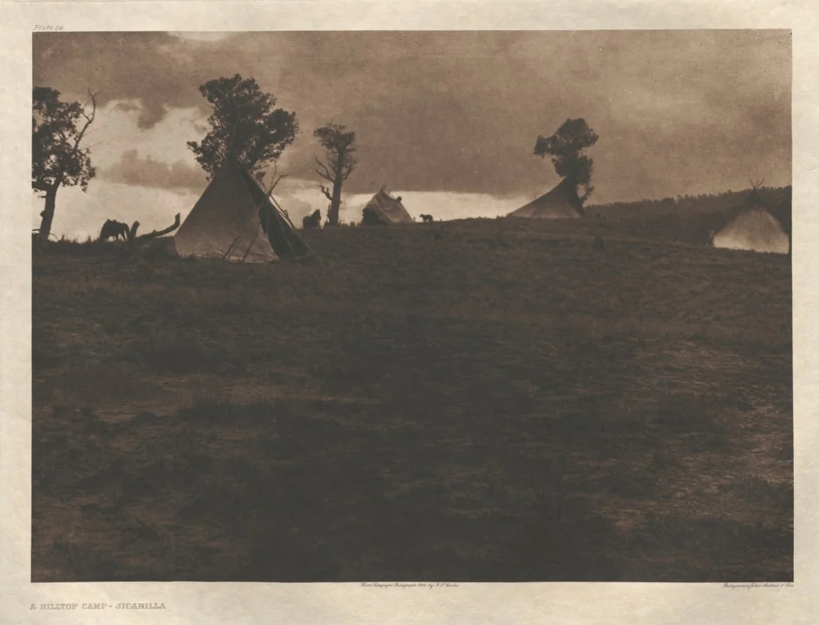 Portfolio I, Plate 24: A Hilltop Camp-Jicarilla, detail