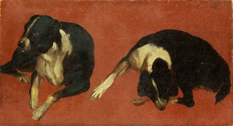 Two Studies of a Dog, detail