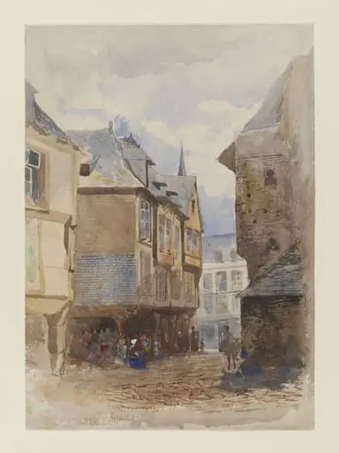 Street in Dinan, France, by William Linnaeus Casey, 1862