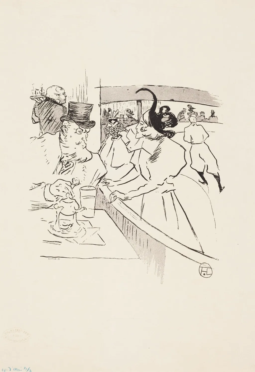 In the Skating Professional Beauty, by Henri de Toulouse-Lautrec, 1895