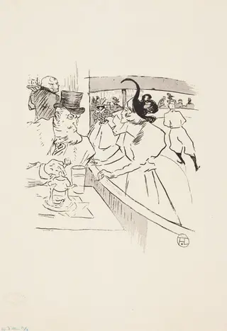 In the Skating Professional Beauty, by Henri de Toulouse-Lautrec, 1895