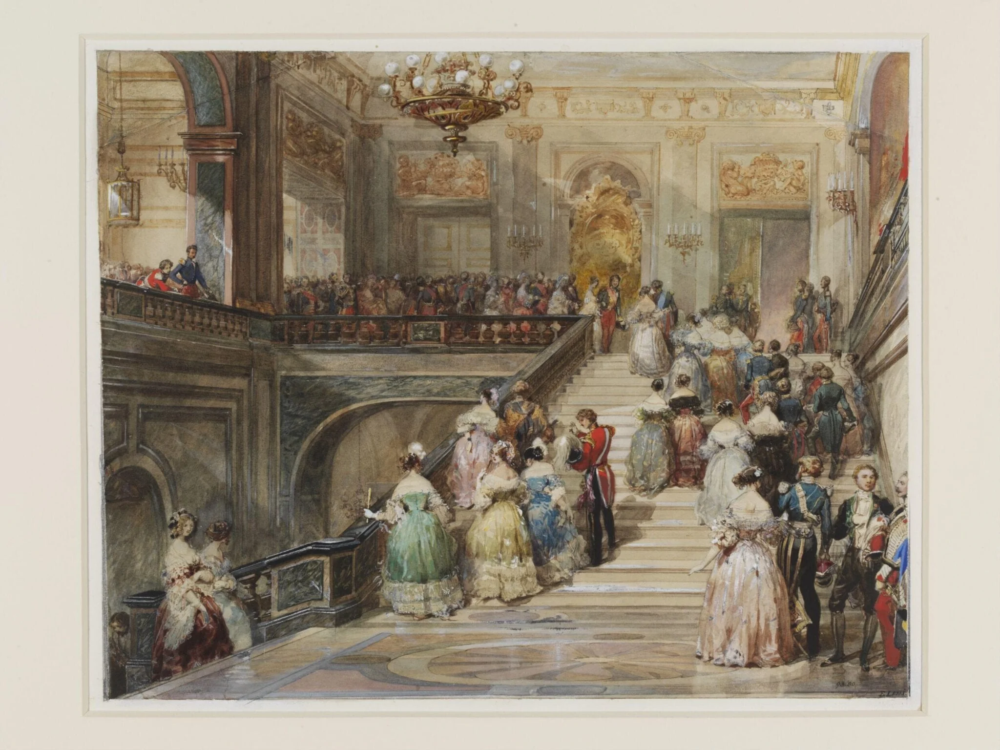 Fete at the Chateau de Versailles in 1837, detail