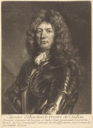 Portrait of M. Sebastien Le Prestre de Vauban, by Louis Bernard, ink, 1688