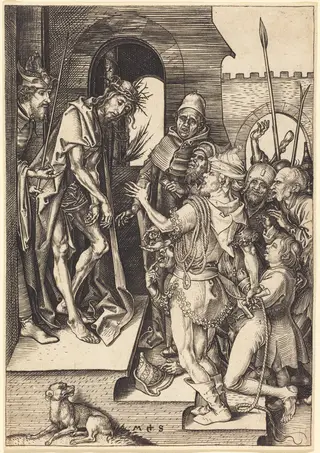 Ecce Homo, by Martin Schongauer, ink, 1480