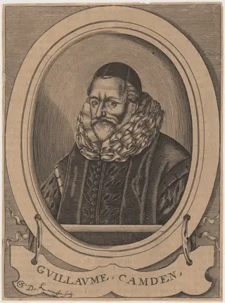 William Camden, Herald, Antiquary and Historian, by Nicolas de Larmessin IV, ink, 1720
