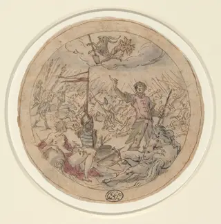 Allegory on the Turkish Wars, by Hans von Aachen, ink, 1600