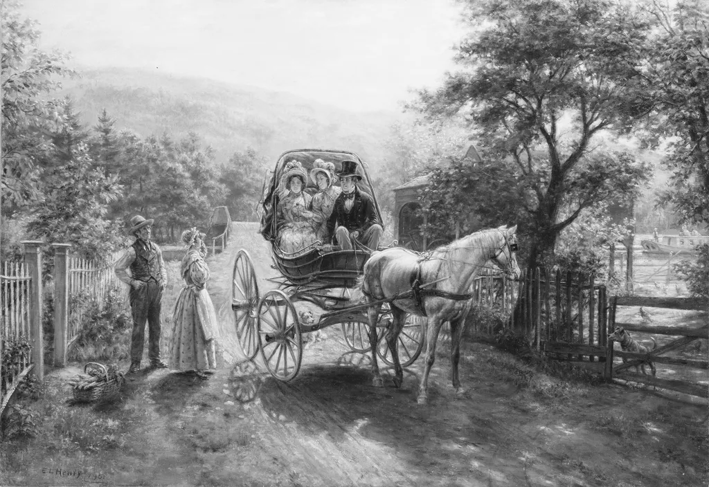 A Carriage Ride, by Edward Lamson Henry, oil, 1893