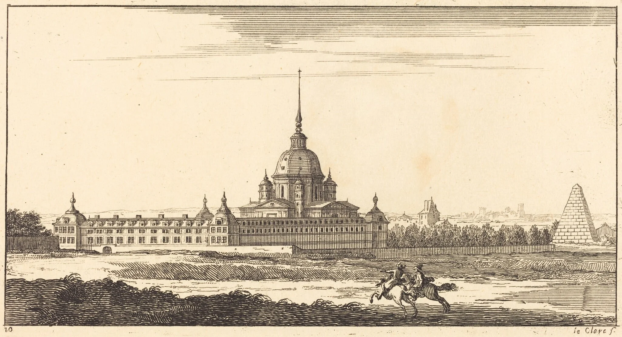 Landscape with Monastery, detail