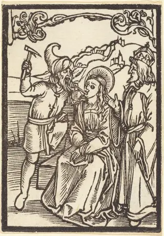 Saint Apollonia, by Albrecht Dürer, ink, 1500