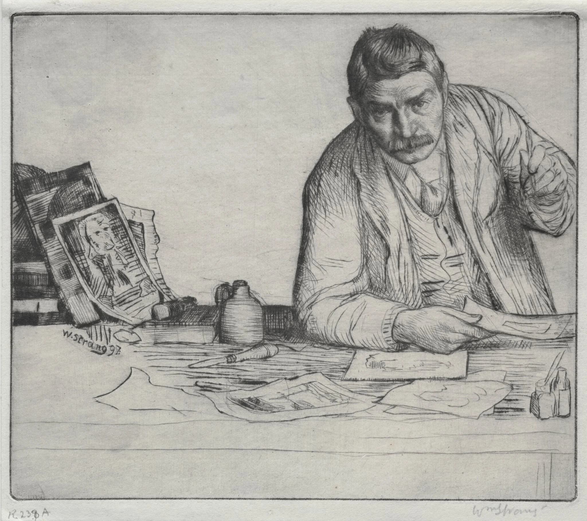 Self-Portrait - "The Etcher", detail