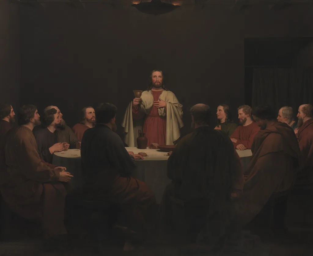 The Last Supper. Altarpiece, by Christoffer Wilhelm Eckersberg, unspecified, 1829