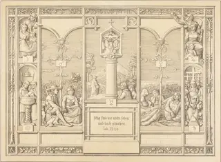 Tailpiece: Selig sind die nicht sehen und doch glauben (Blessed are those who do not, by Ferdinand Olivier, ink, 1823