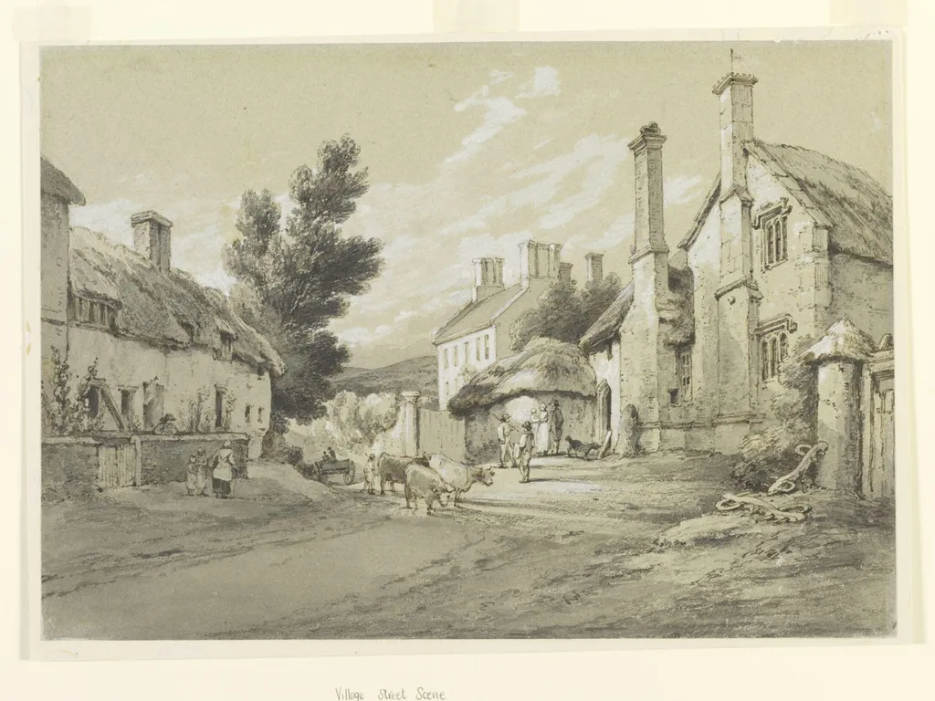 Village Scene, by Henry Edridge