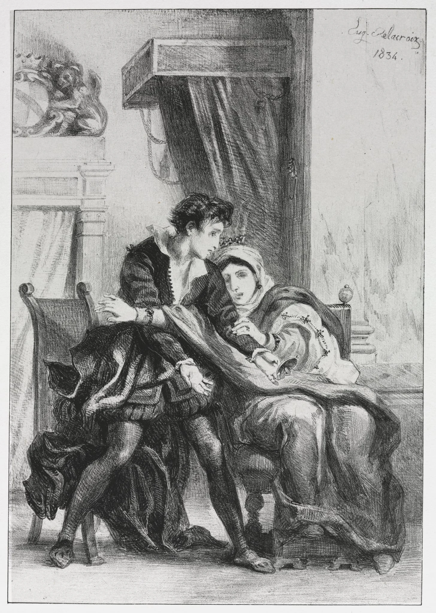 Hamlet: Hamlet and the Queen, detail