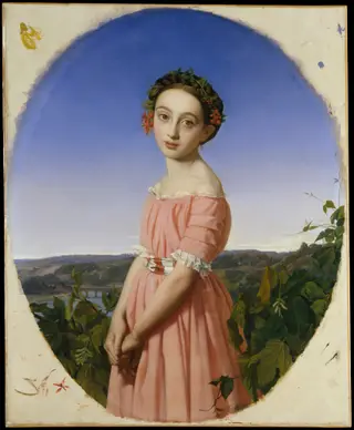 Faustine Léo (1832–1865), by Henri Lehmann, oil, 1842