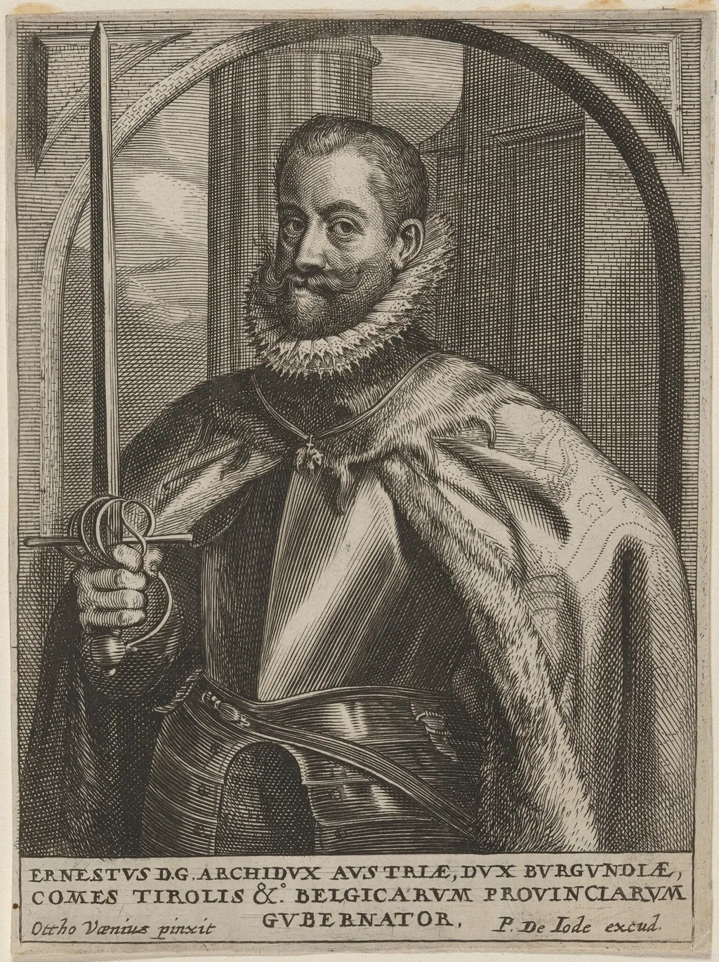 Ernest, Archduke of Austria, by Pieter de Jode II, ink, 1641