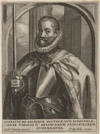 Ernest, Archduke of Austria, by Pieter de Jode II, ink, 1641