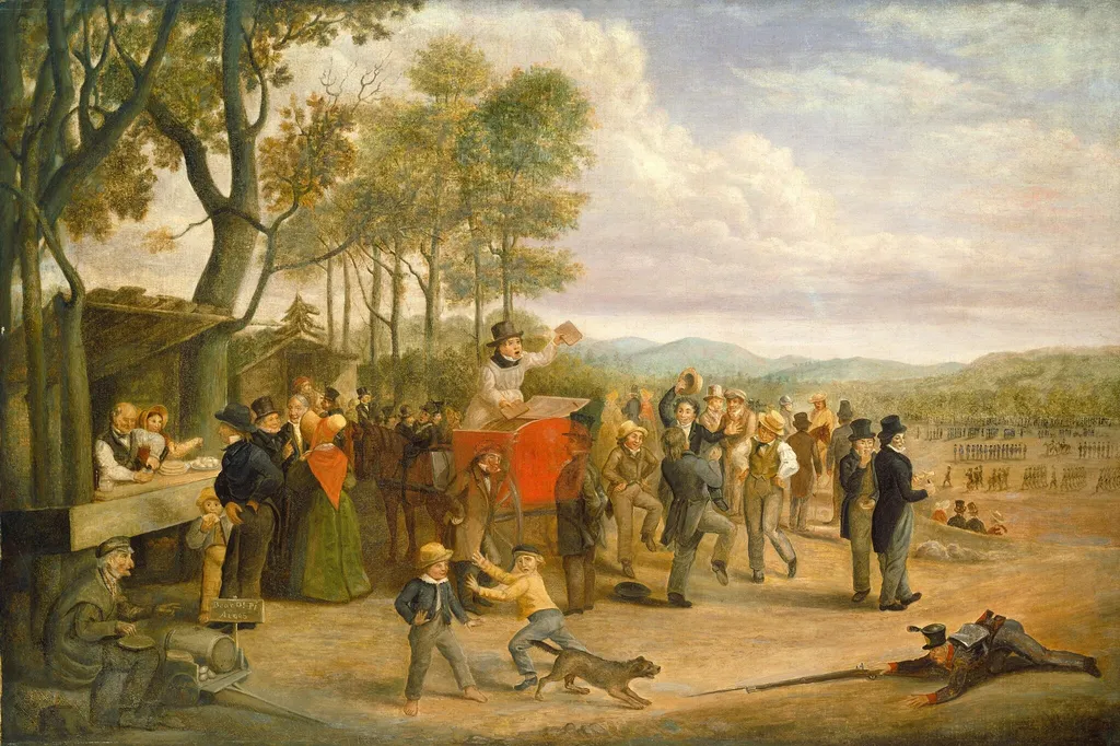 Muster Day, by Charles Henry Granger, oil, 1843