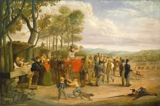 Muster Day, by Charles Henry Granger, oil, 1843