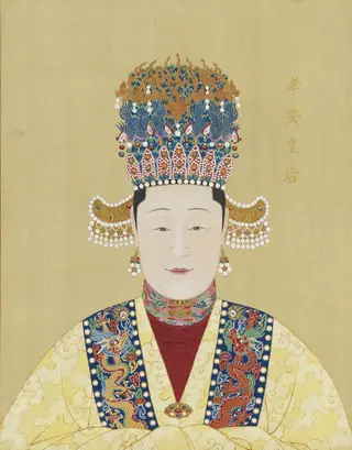 明代帝后半身像册（二）-孝安皇后