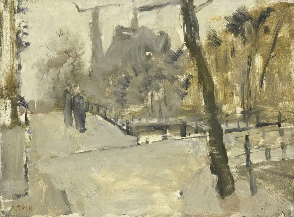 The Leidsegracht, Amsterdam, by George Hendrik Breitner, oil, 1901