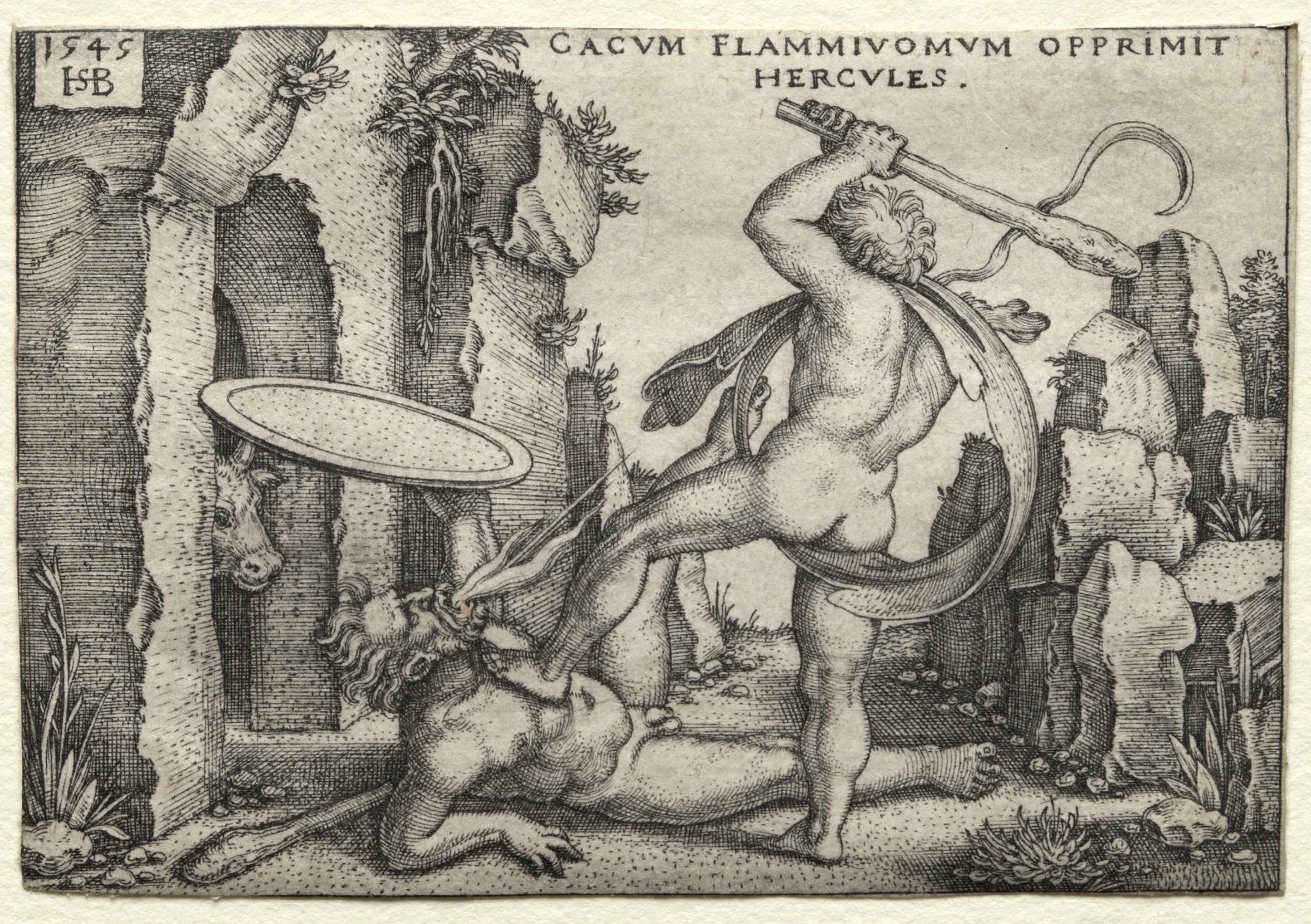 The Labors of Hercules: Hercules Killing the Giant Cacus, detail