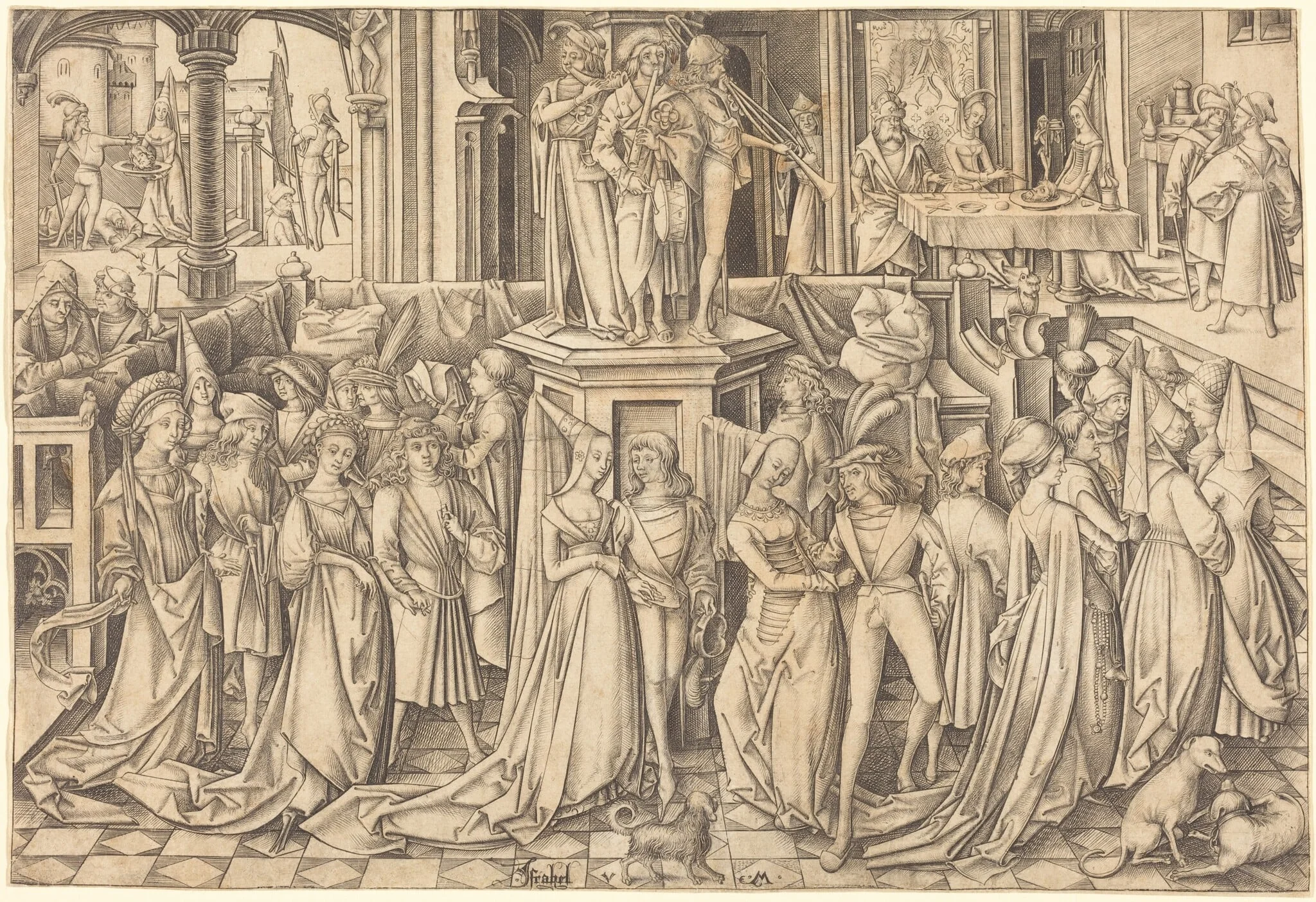 The Dance at the Court of Herod, detail