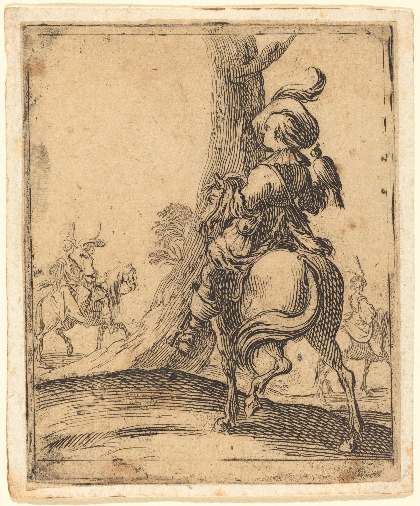 The Falconer, detail