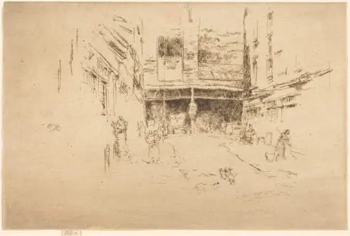 Clothes Exchange, No.I, by James McNeill Whistler, ink, 1887