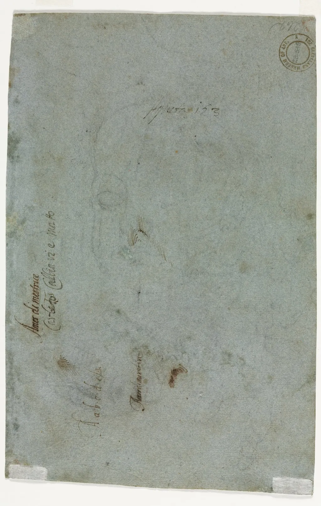 Sketch of a Child's Head (verso), by Carletto Caliari, 1586