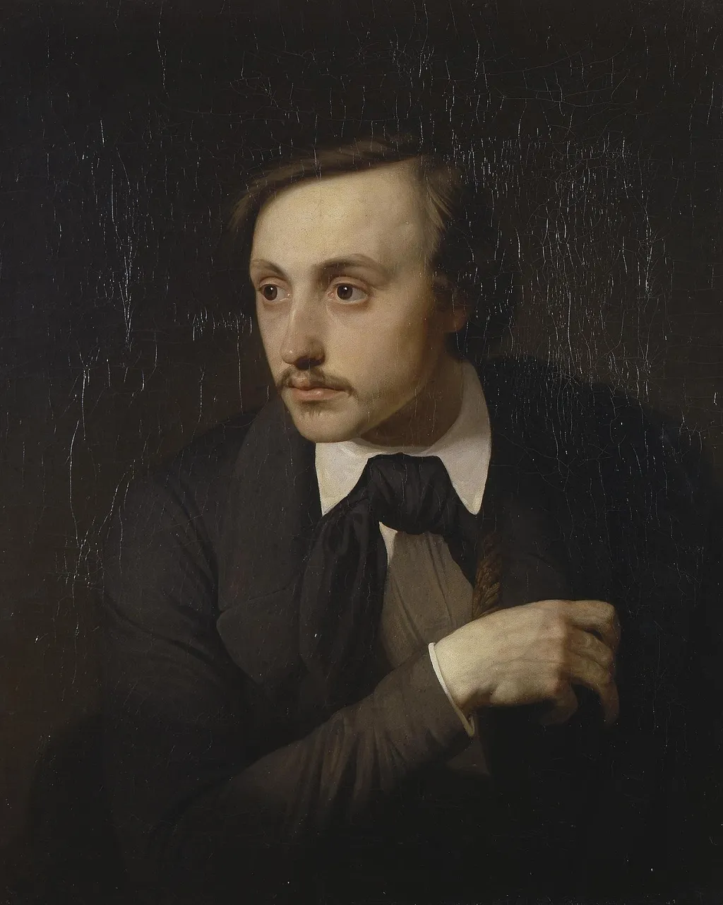 Portrait of the Artist Ivan Sokolov, by Yakov Kapkov, oil, 1849