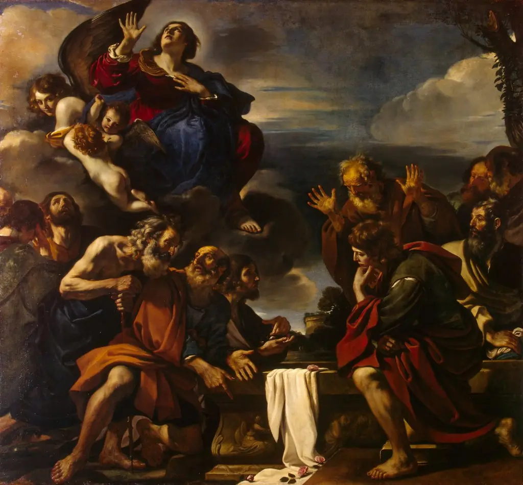 Assumption of the Virgin Mary, by Guercino, oil, 1623
