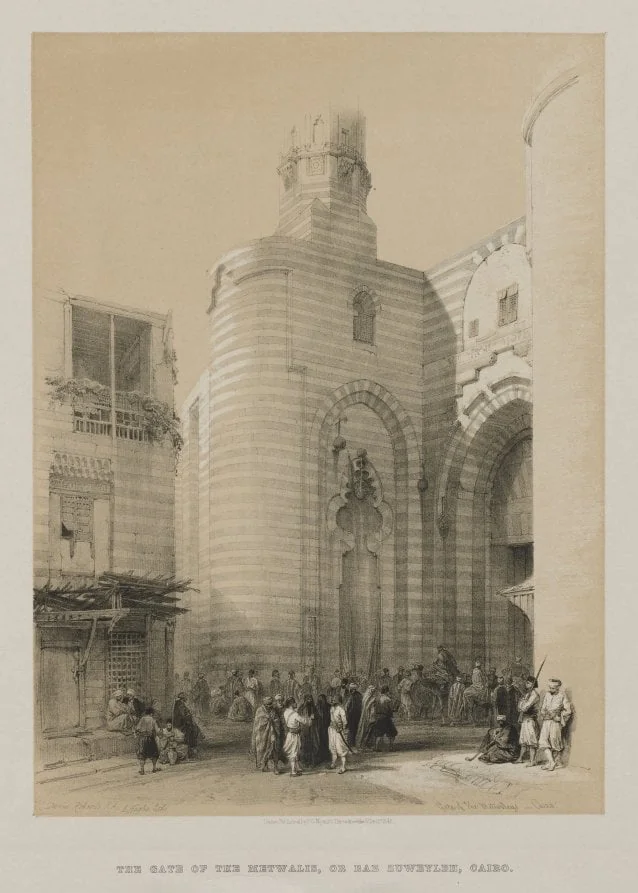 Egypt and Nubia, Volume III: Gate of the Metwaleys, Cairo, detail